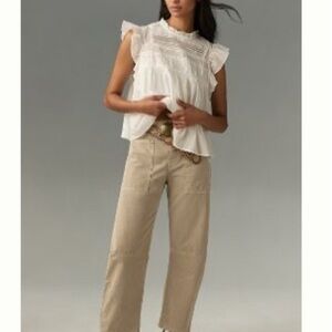 Velvet by Graham & Spencer - Brylie Twill Taupe Pant, size 0, NWT